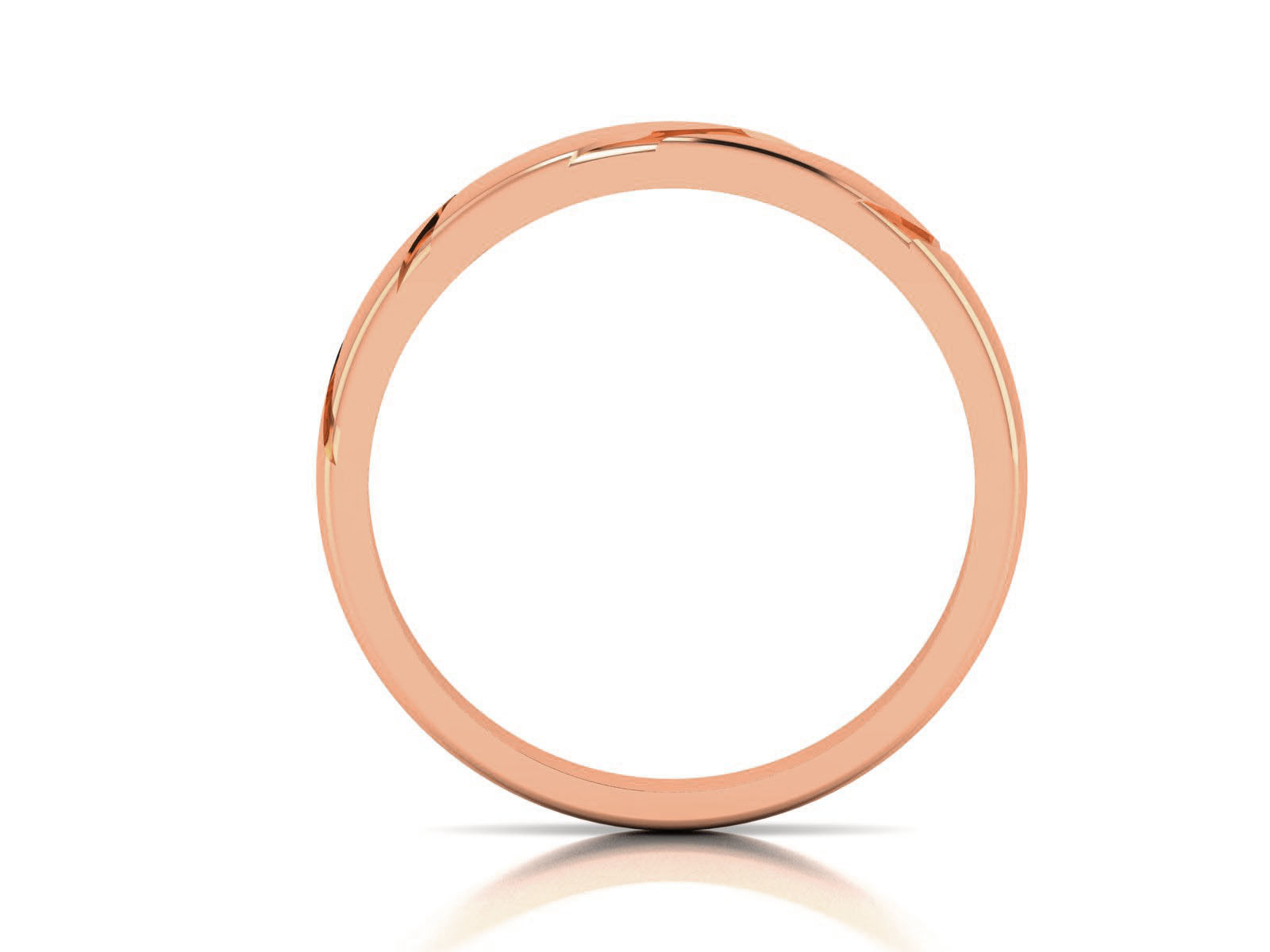 Plain Gold Band Ring 3dm render detail  3D print model_5