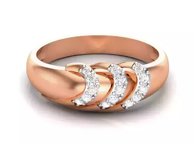 Diamond Band Ring 3dm render detail 