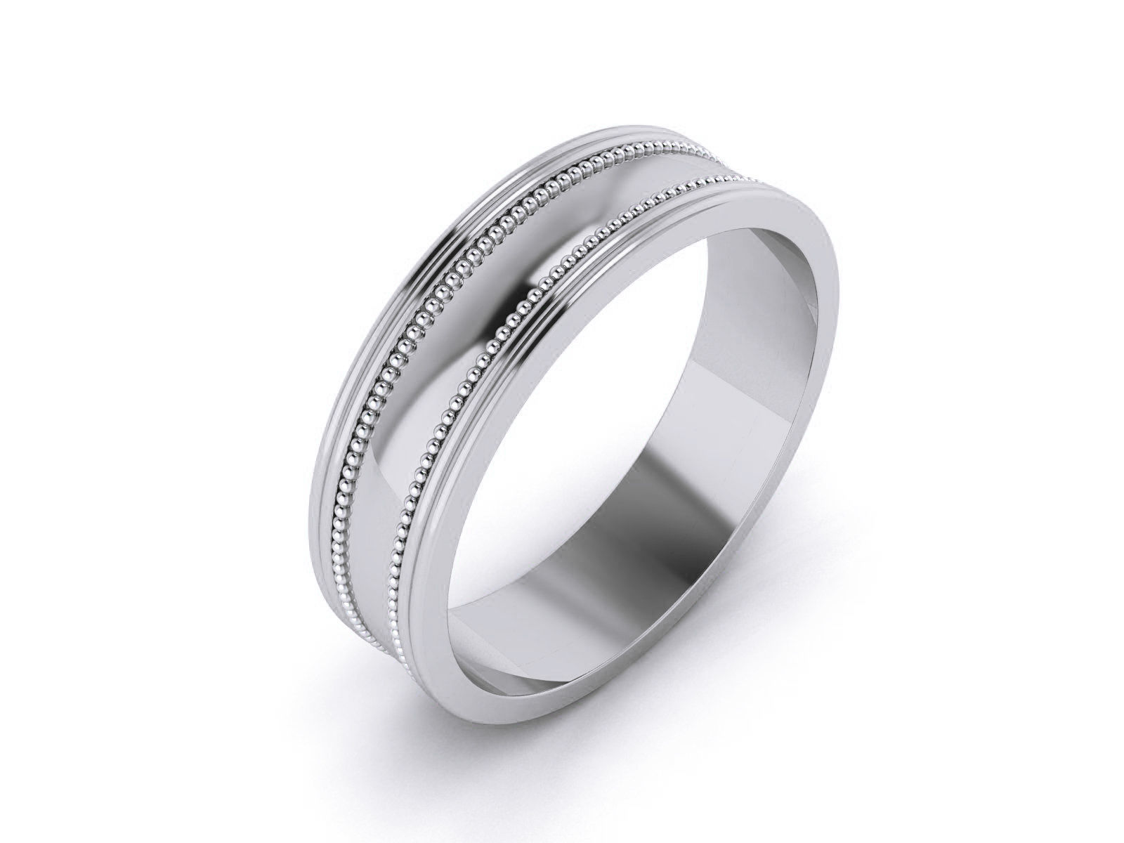 Plain Gold Band Ring 3dm render detail 3D print model_3