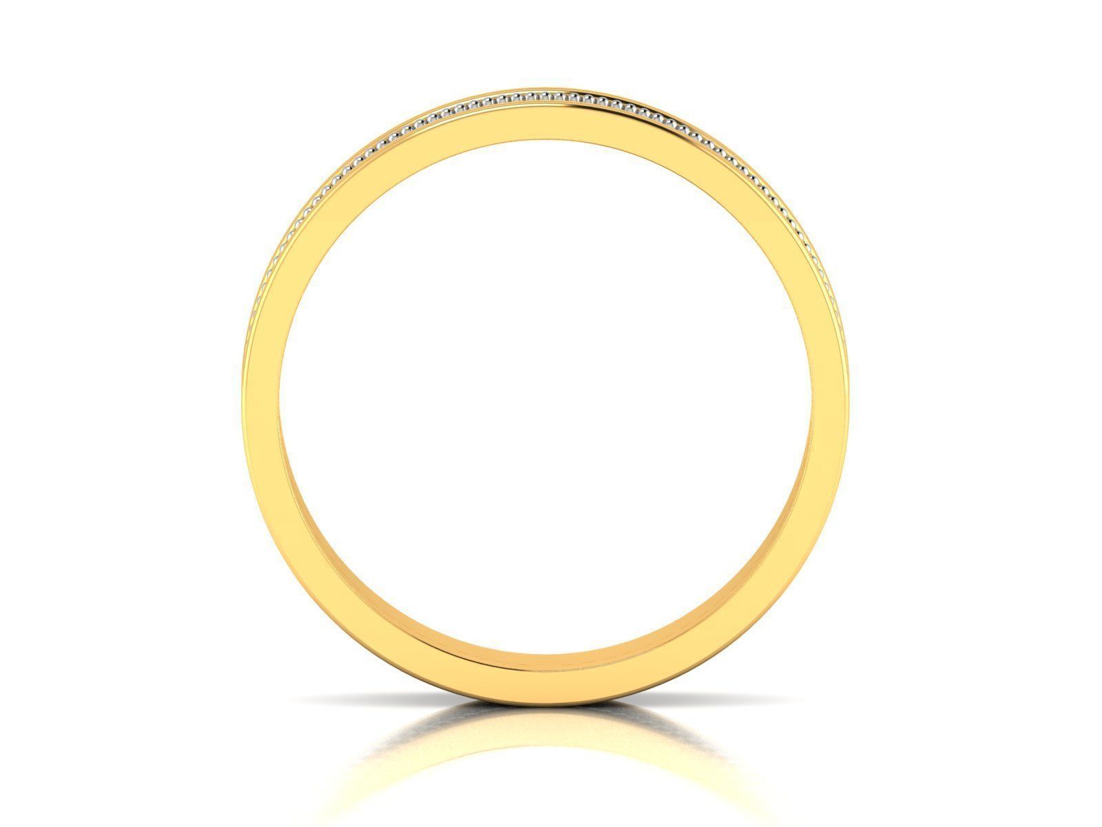 Plain Gold Band Ring 3dm render detail 3D print model_5