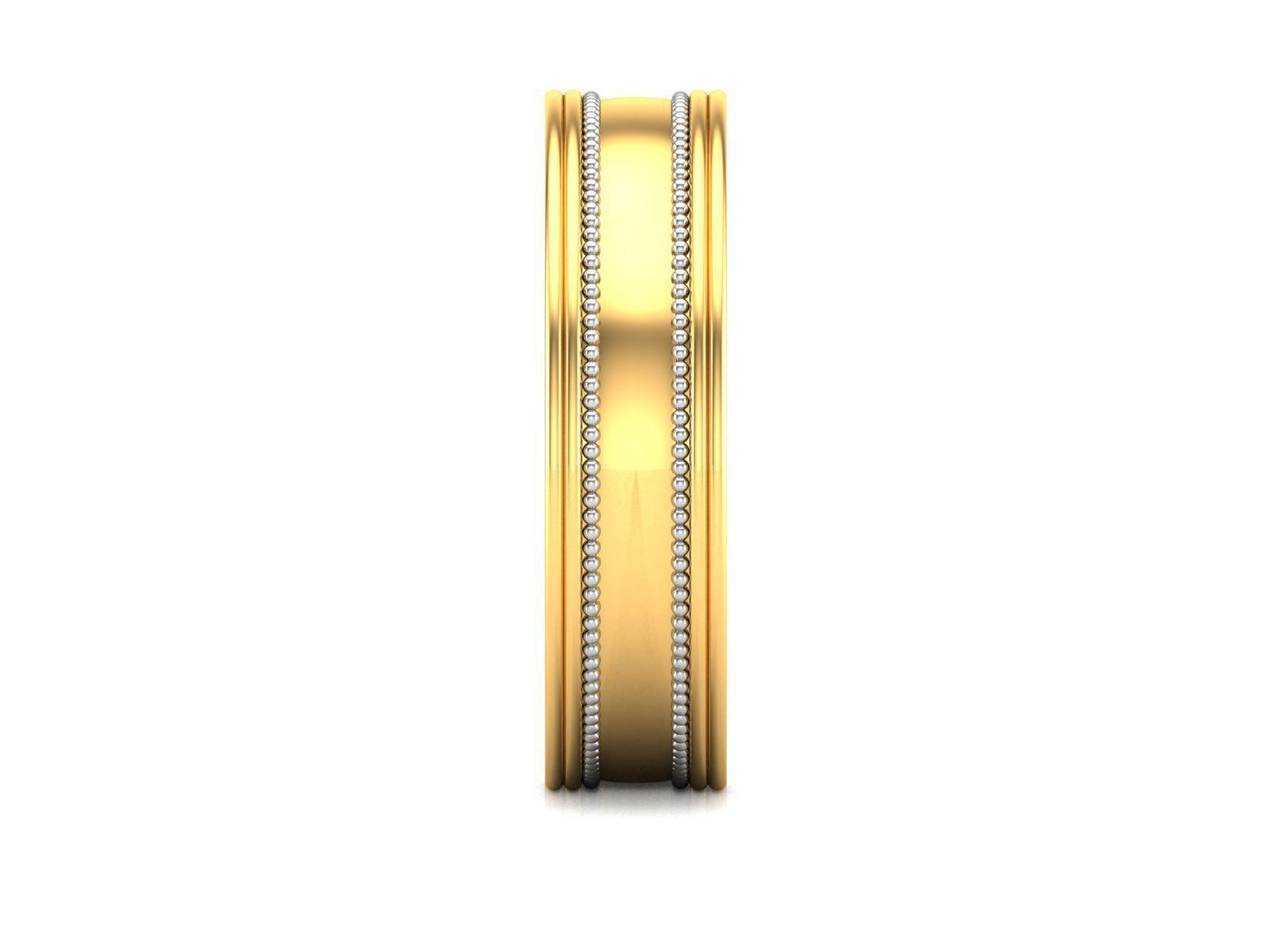 Plain Gold Band Ring 3dm render detail 3D print model_8