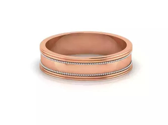 Plain Gold Band Ring 3dm render detail 