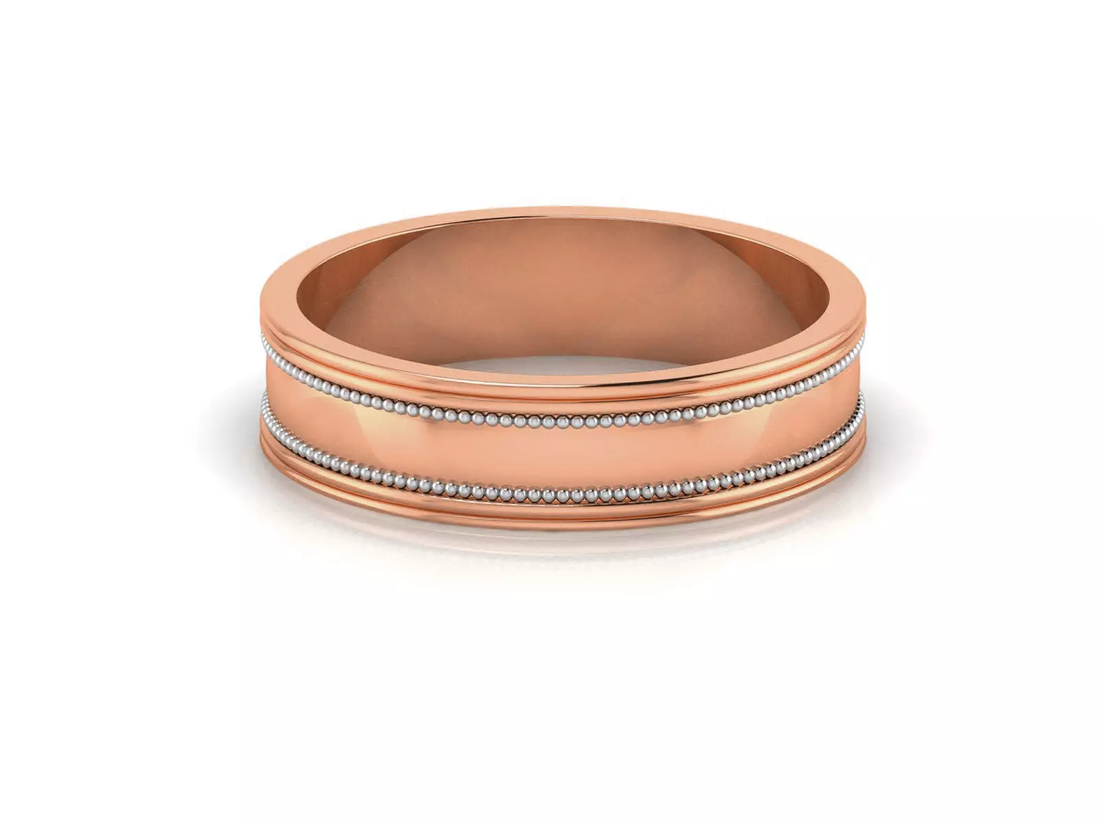 Plain Gold Band Ring 3dm render detail 3D print model_0