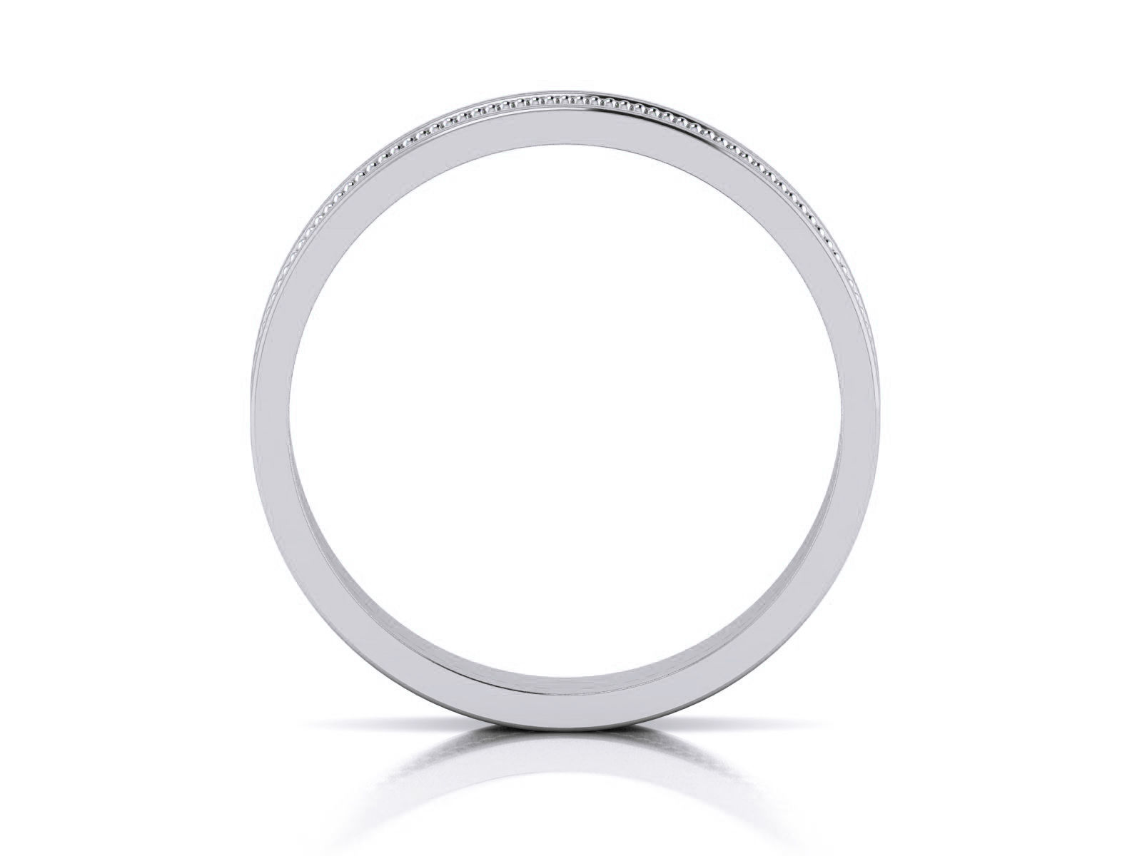 Plain Gold Band Ring 3dm render detail 3D print model_6