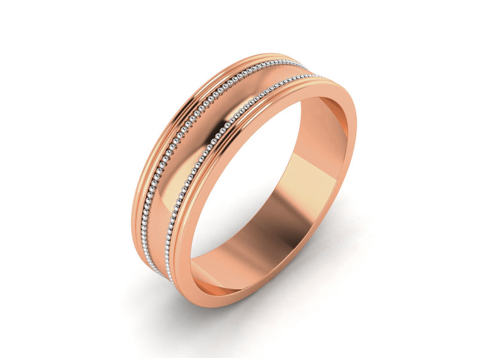 Plain Gold Band Ring 3dm render detail 3D print model_2