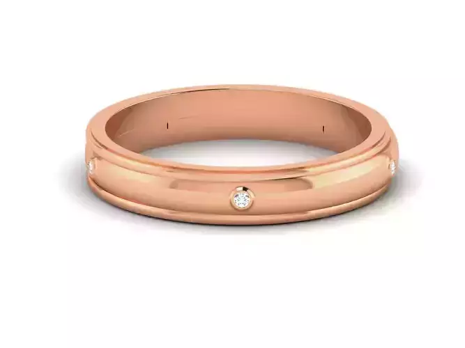 Diamond Band Ring 3dm render detail  3D print model