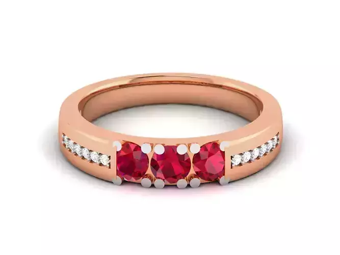 Diamond Band Ring 3dm render detail 