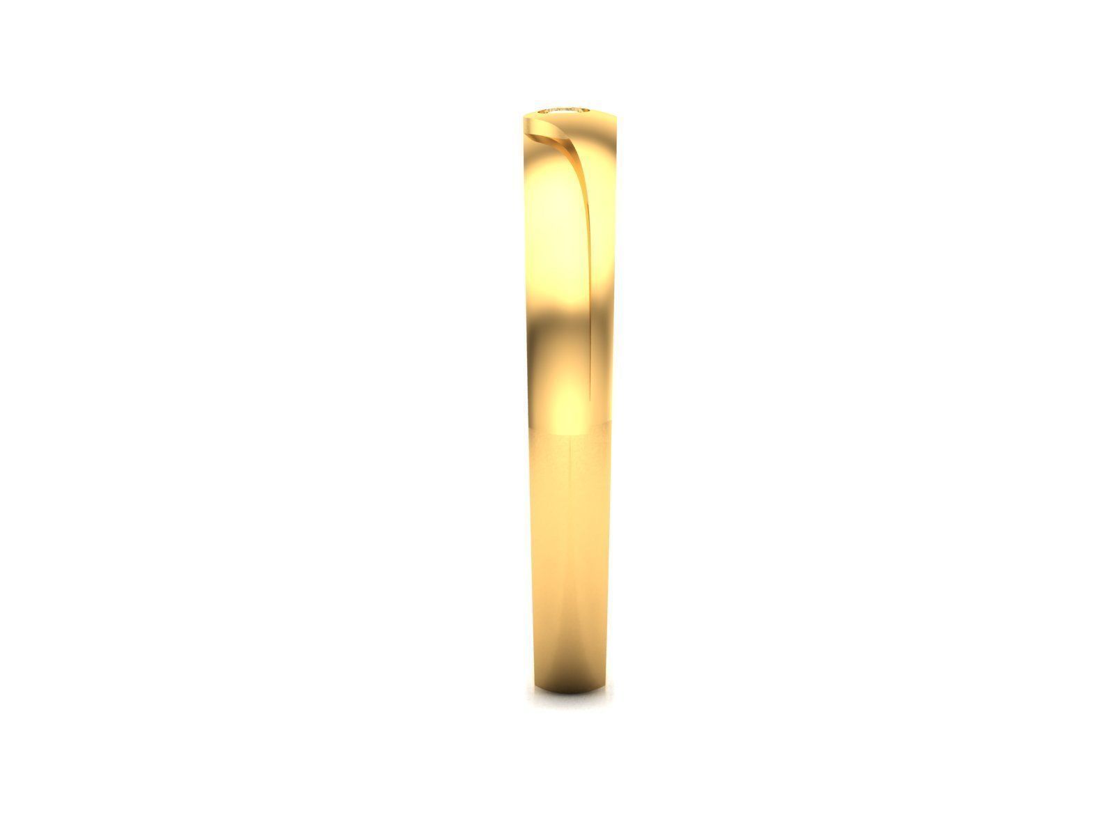 Diamond Band Ring 3dm render detail 3D print model_8
