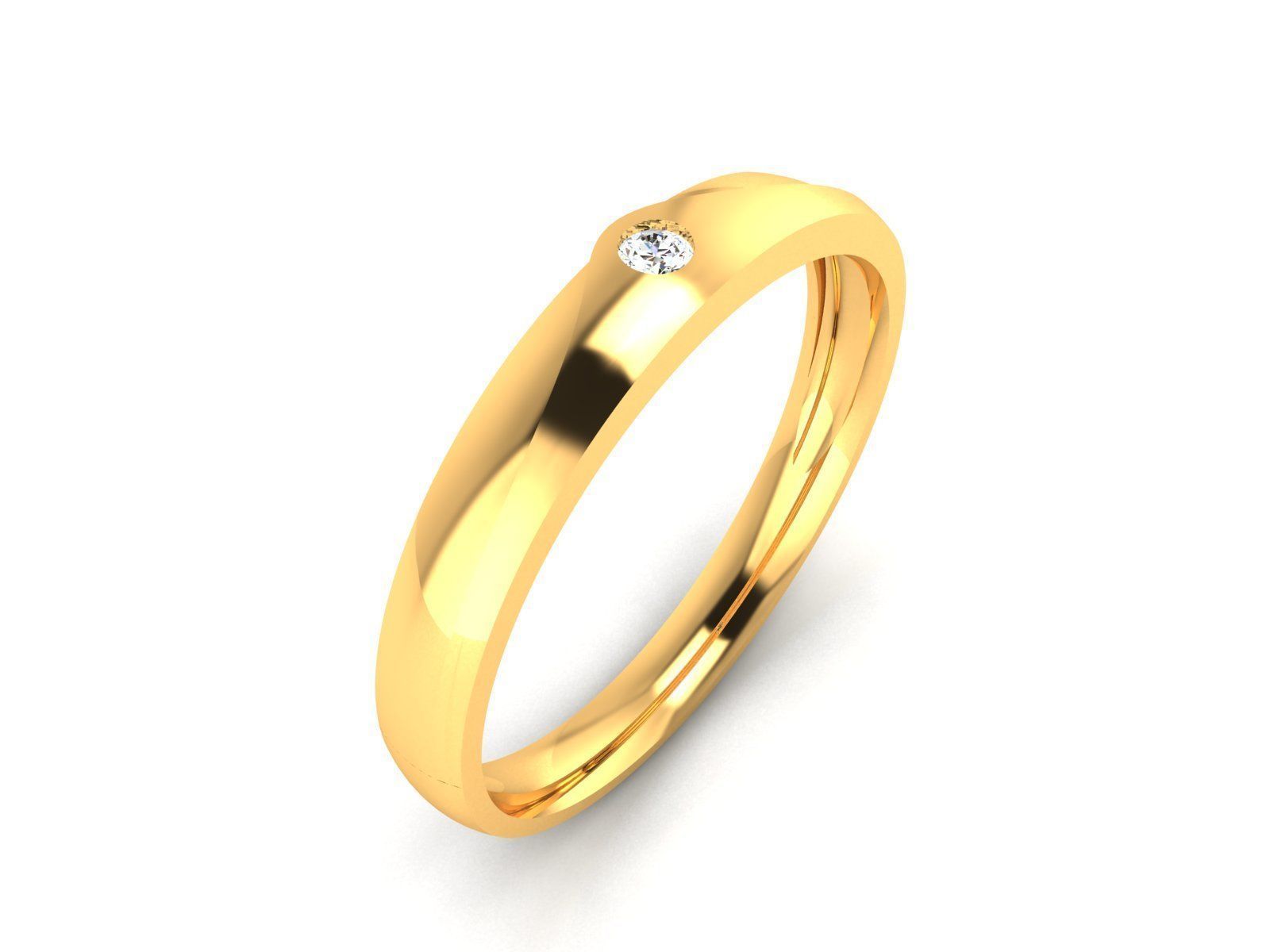 Diamond Band Ring 3dm render detail 3D print model_1