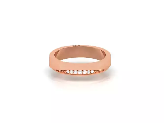 Diamond Band Ring 3dm render detail 