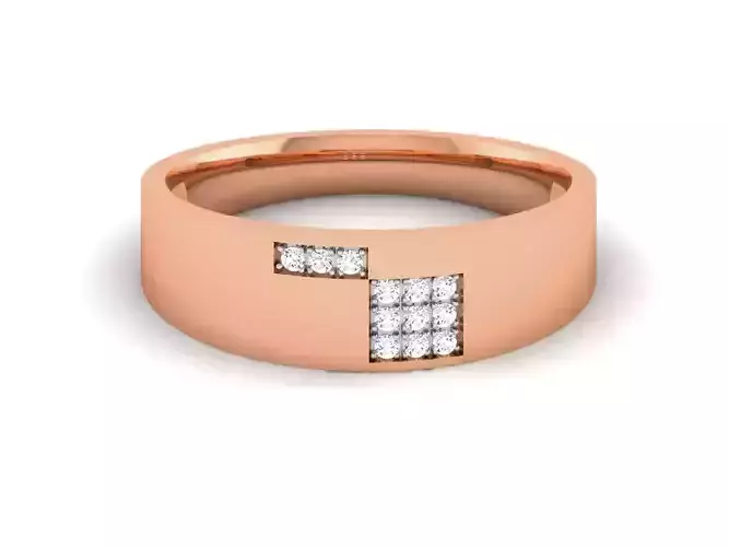 Diamond Band Ring 3dm render detail 