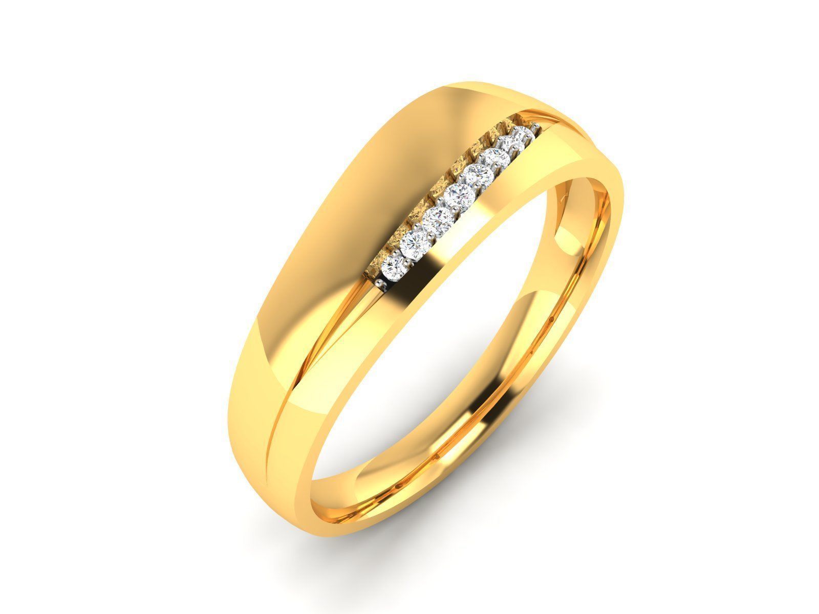 Diamond Band Ring 3dm render detail  3D print model_1