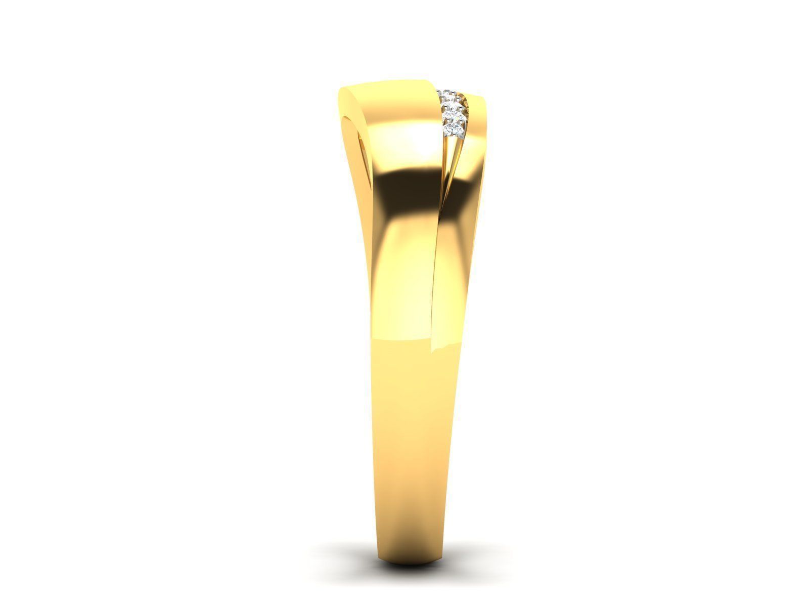 Diamond Band Ring 3dm render detail  3D print model_8