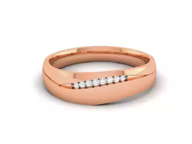 Diamond Band Ring 3dm render detail 