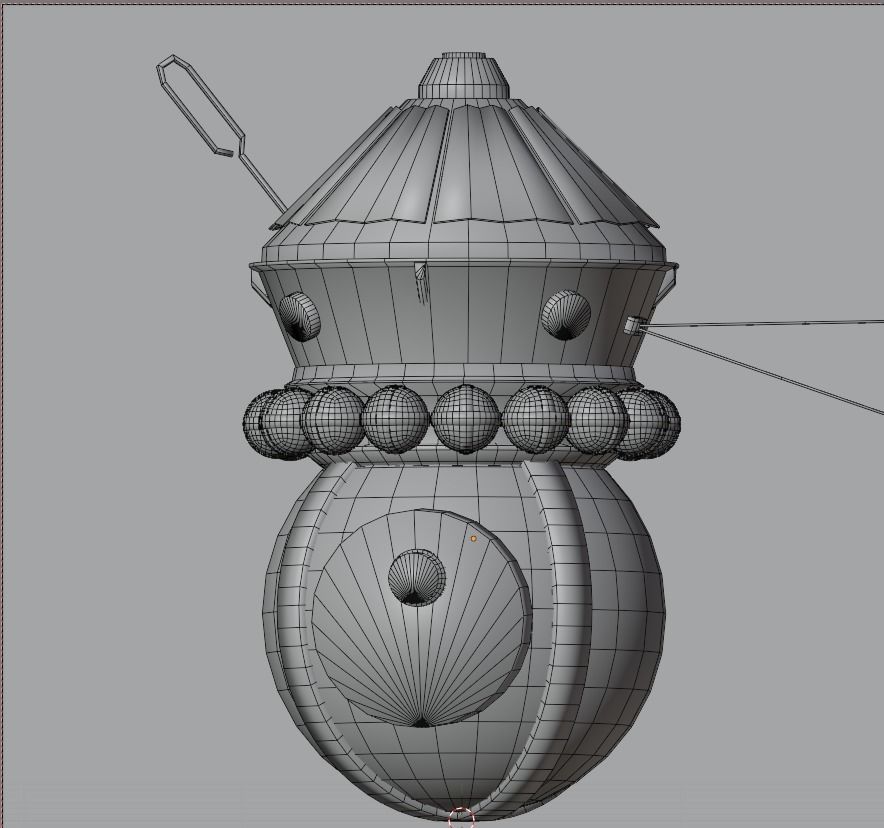 Metall house Low-poly 3D model_3