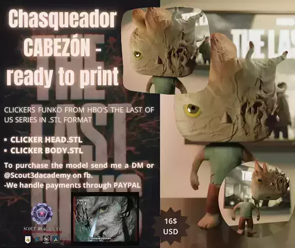 Clicker from the hbo series the last of us  3D print model