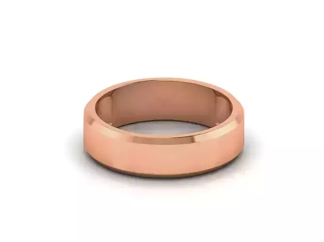 Plain Gold Band Ring 3dm render detail 
