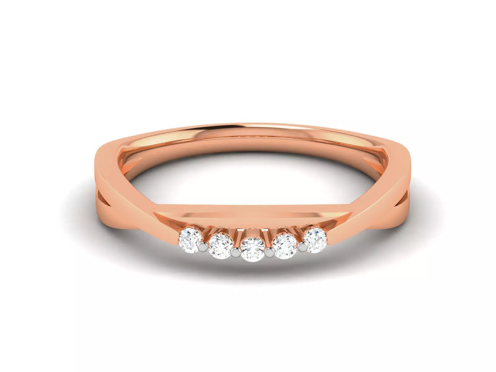 Diamond Band Ring 3dm render detail 3D print model_0