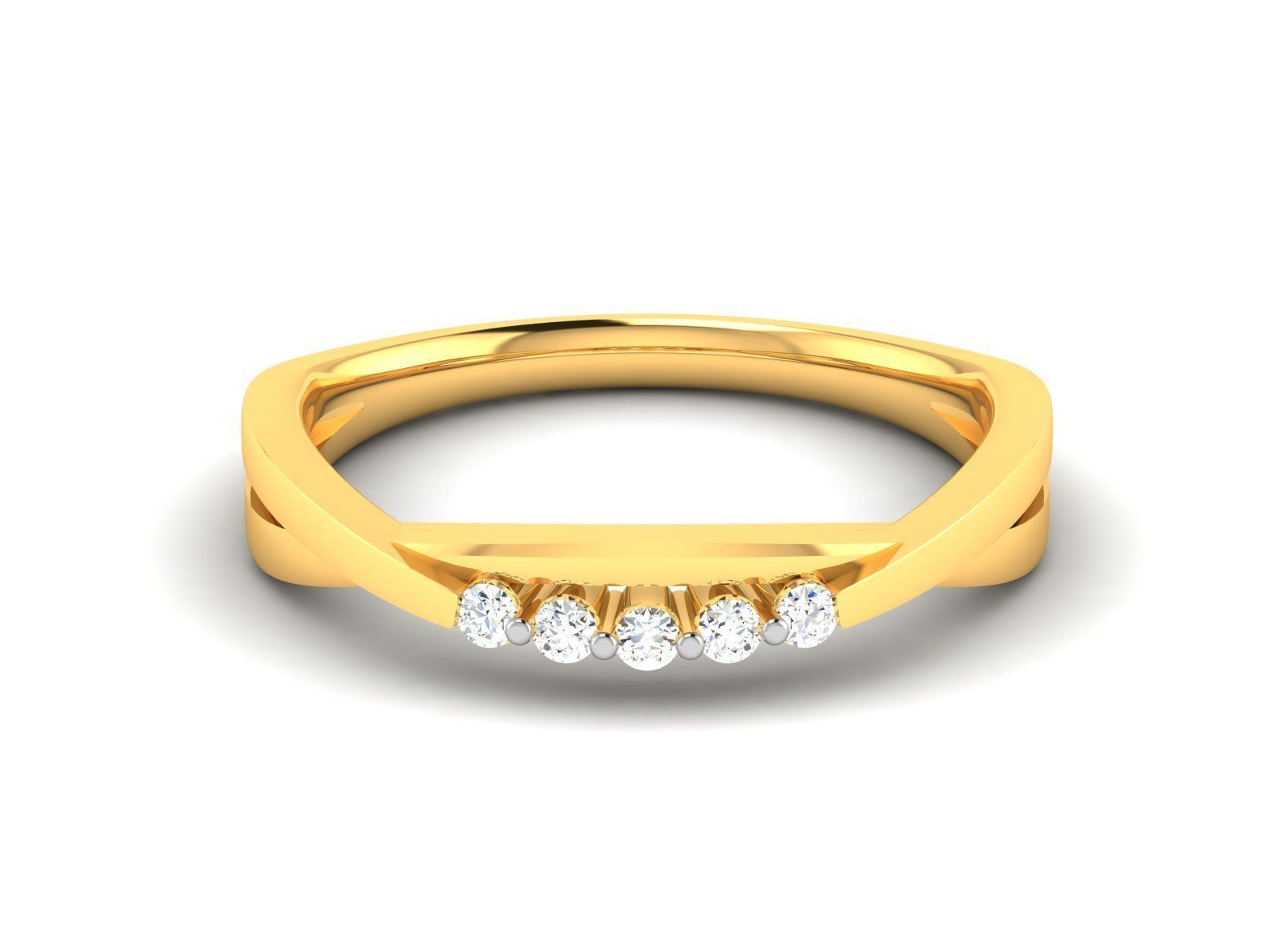 Diamond Band Ring 3dm render detail 3D print model_10