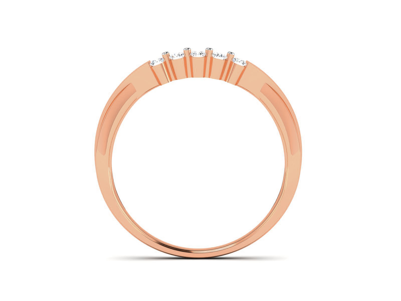 Diamond Band Ring 3dm render detail 3D print model_6