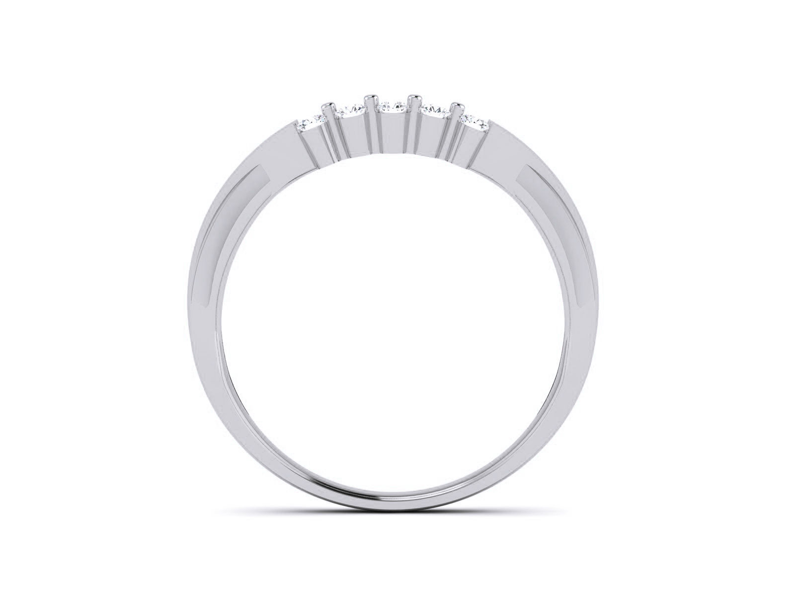 Diamond Band Ring 3dm render detail 3D print model_5