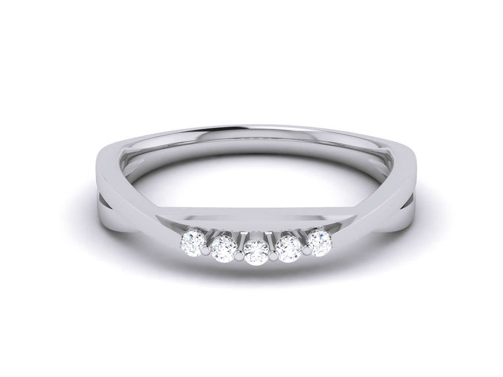 Diamond Band Ring 3dm render detail 3D print model_11