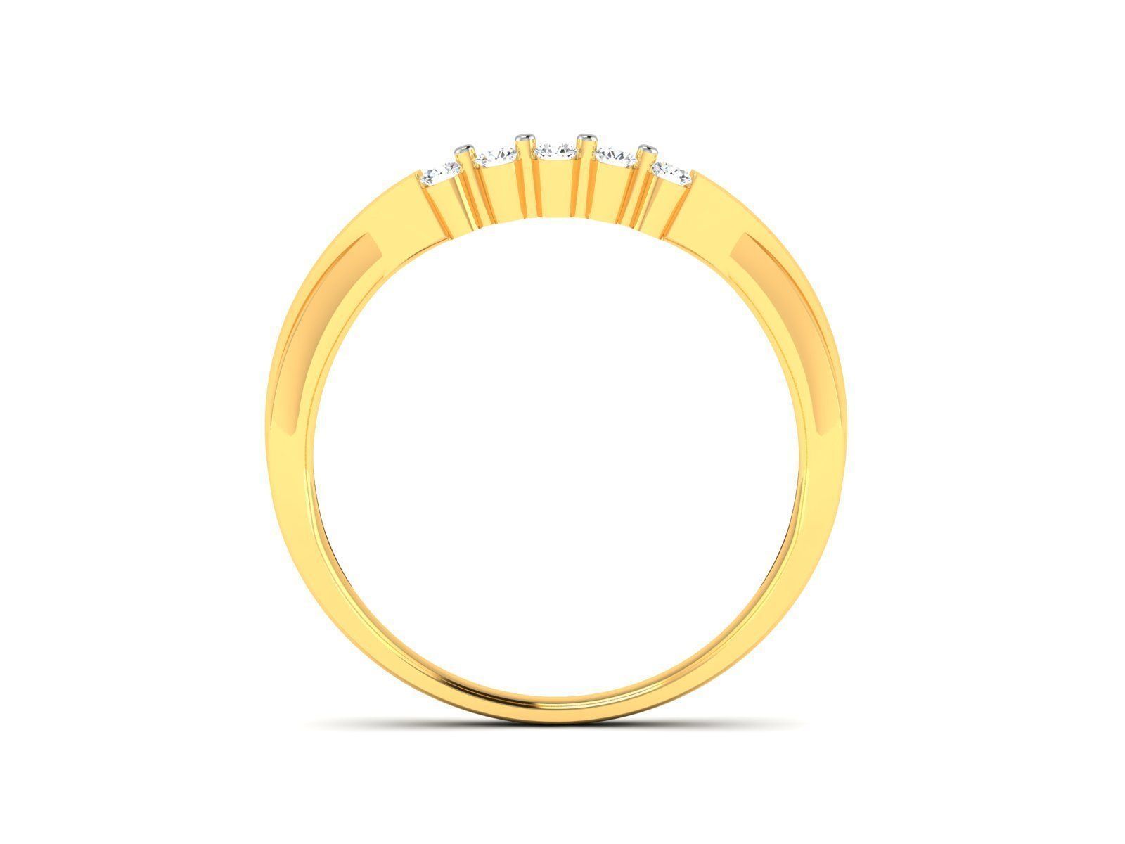 Diamond Band Ring 3dm render detail 3D print model_4