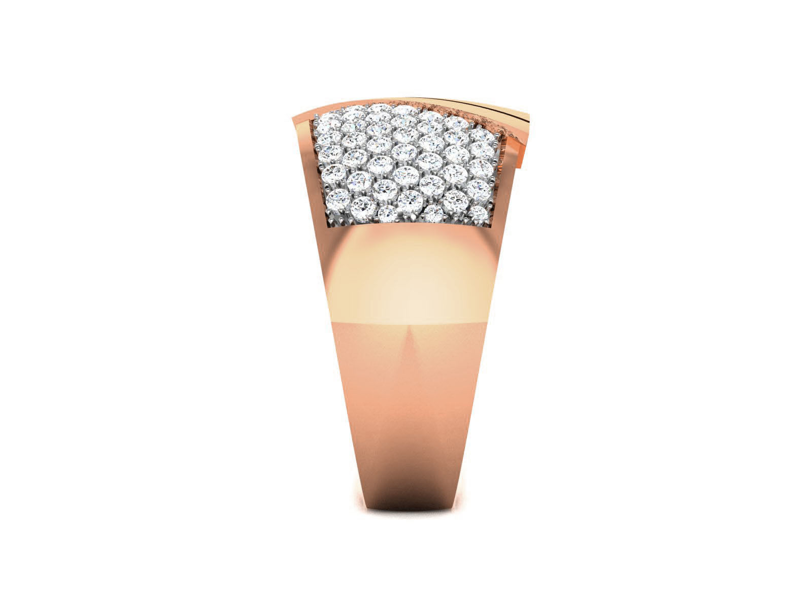 Diamond Band Ring 3dm render detail  3D print model_9