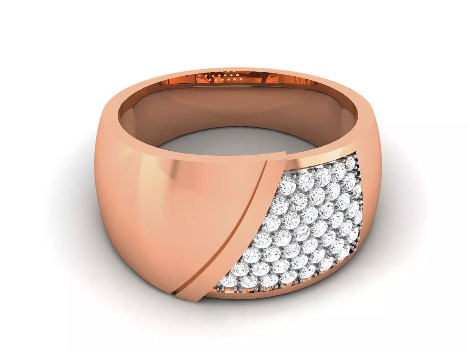 Diamond Band Ring 3dm render detail  3D print model_0