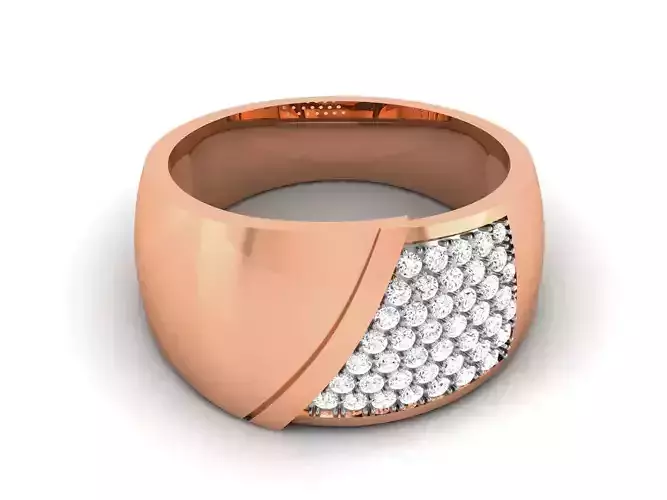 Diamond Band Ring 3dm render detail 