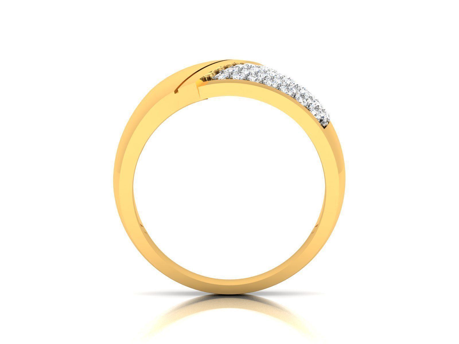 Diamond Band Ring 3dm render detail  3D print model_6