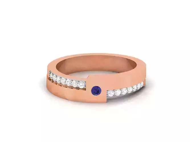 Diamond Band Ring 3dm render detail 