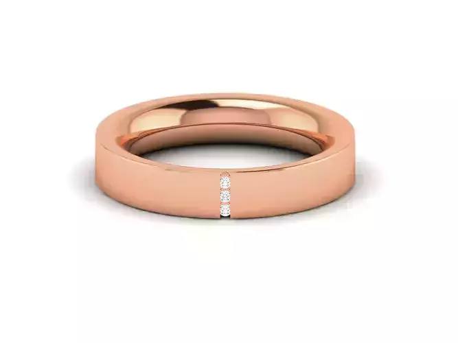 Diamond Band Ring 3dm render detail 