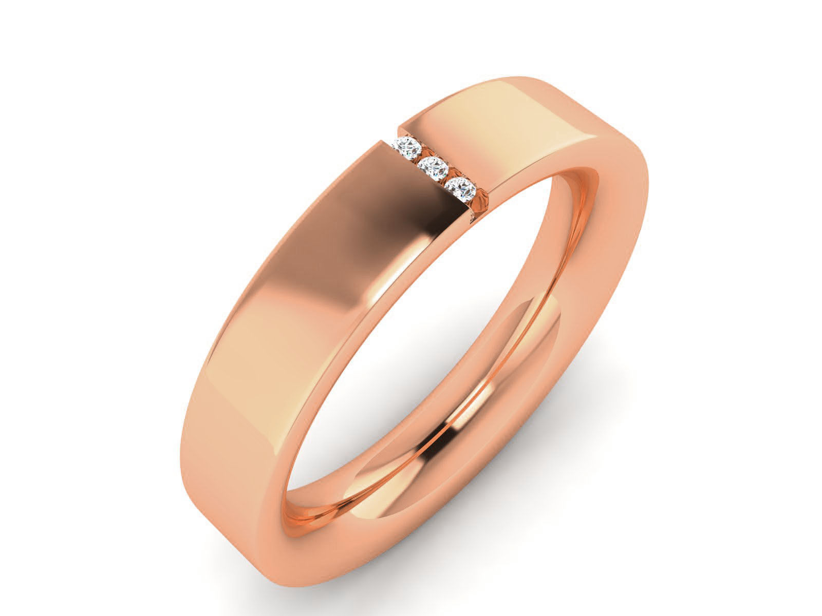 Diamond Band Ring 3dm render detail  3D print model_2