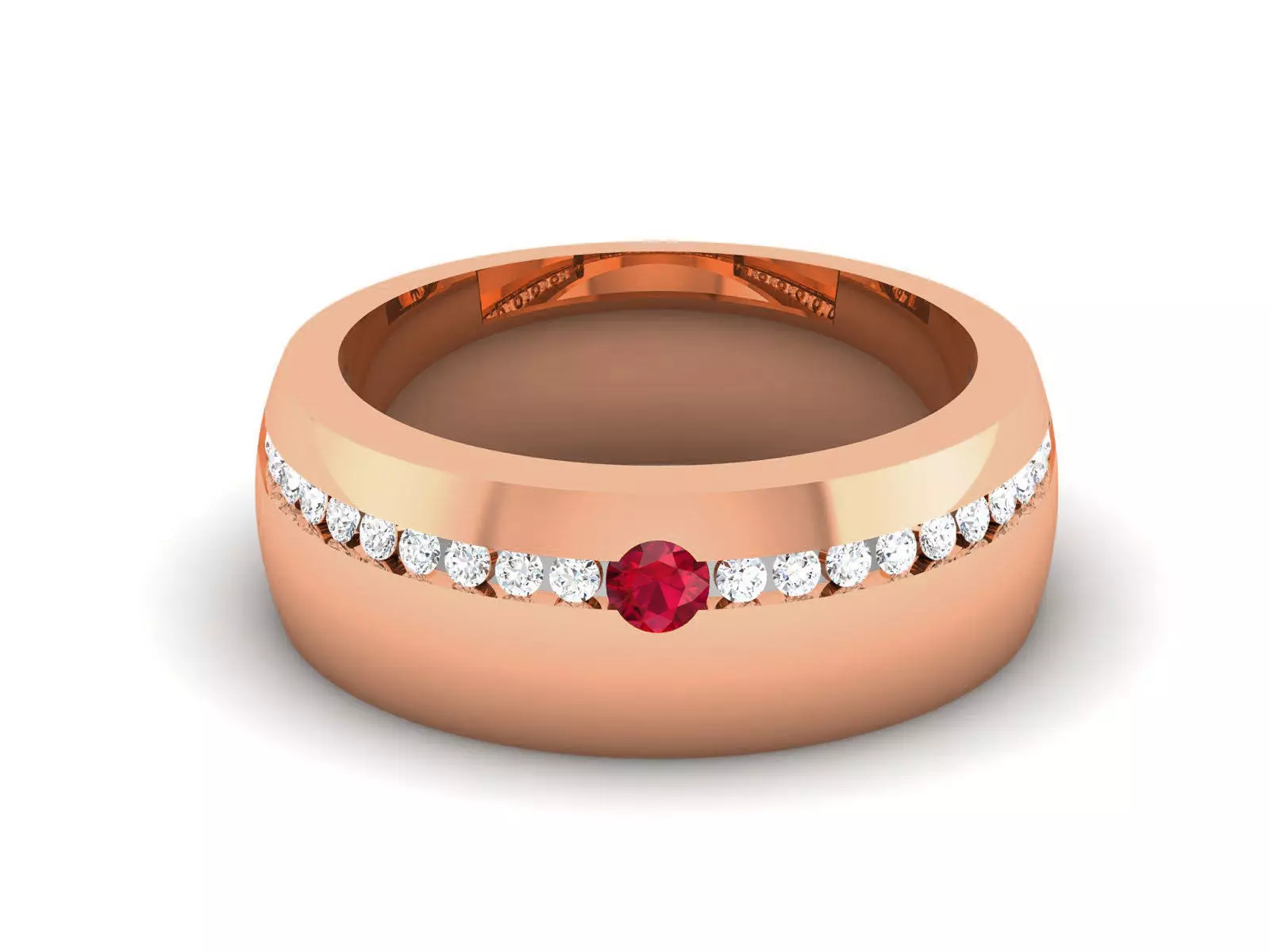 Diamond Band Ring 3dm render detail 3D print model_0