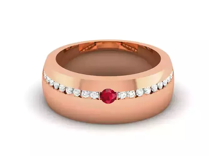 Diamond Band Ring 3dm render detail 