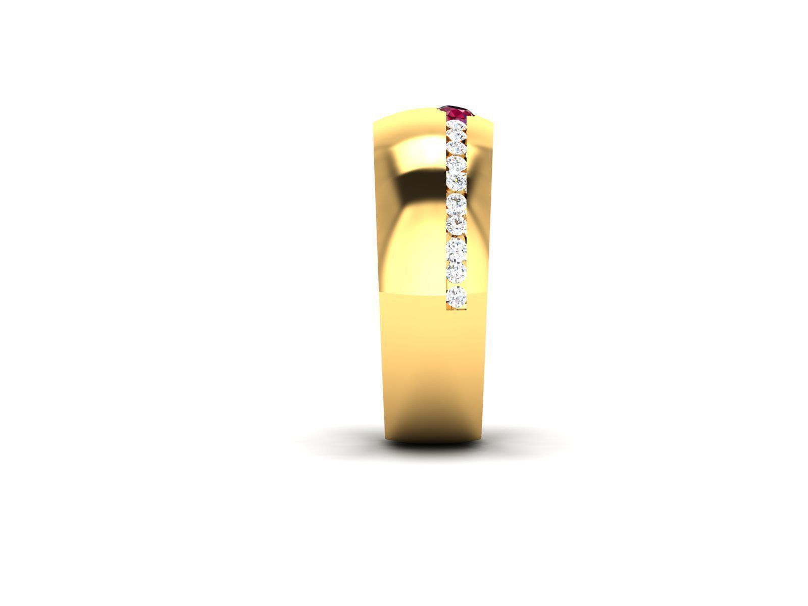 Diamond Band Ring 3dm render detail 3D print model_9