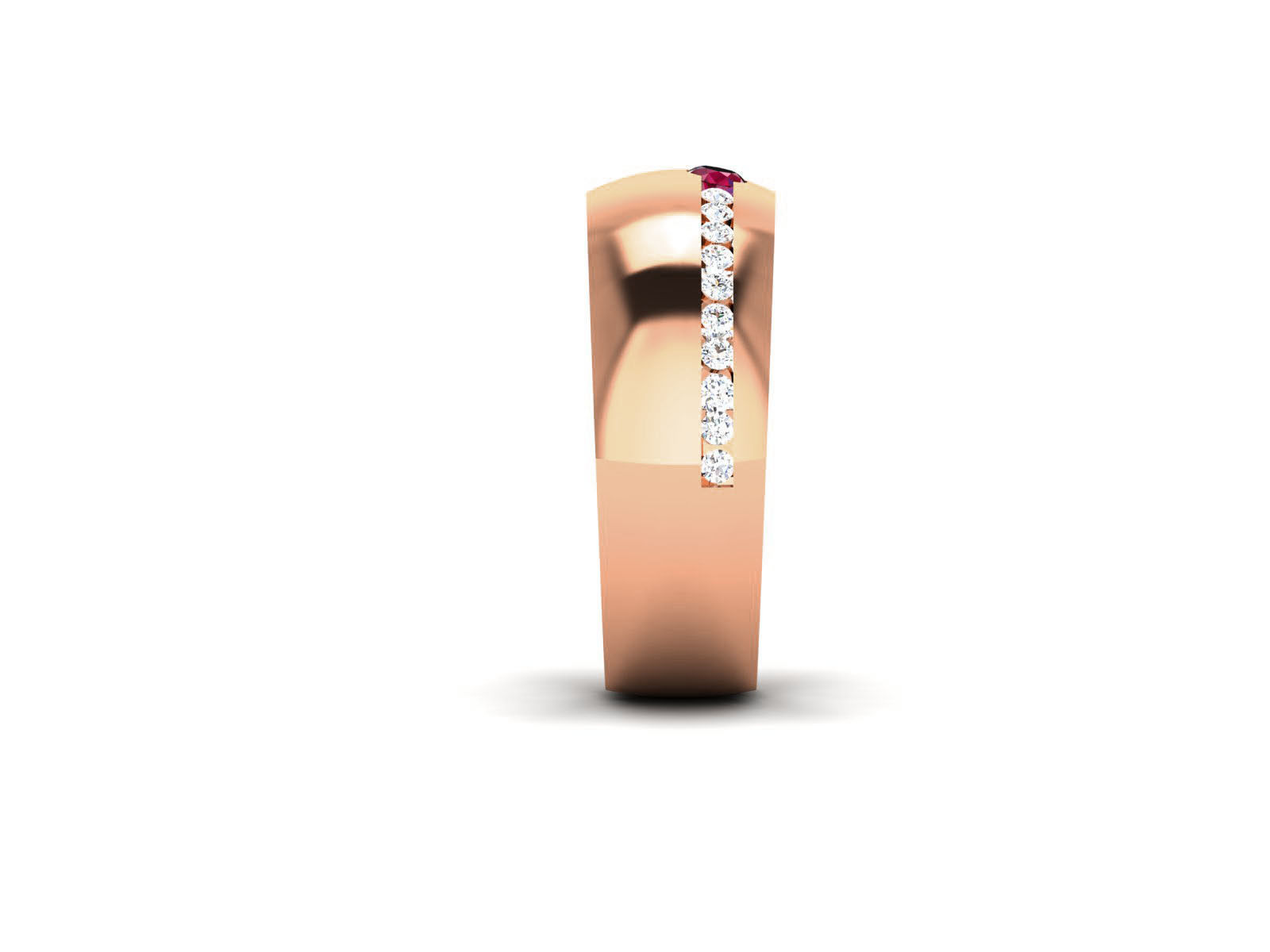 Diamond Band Ring 3dm render detail 3D print model_10