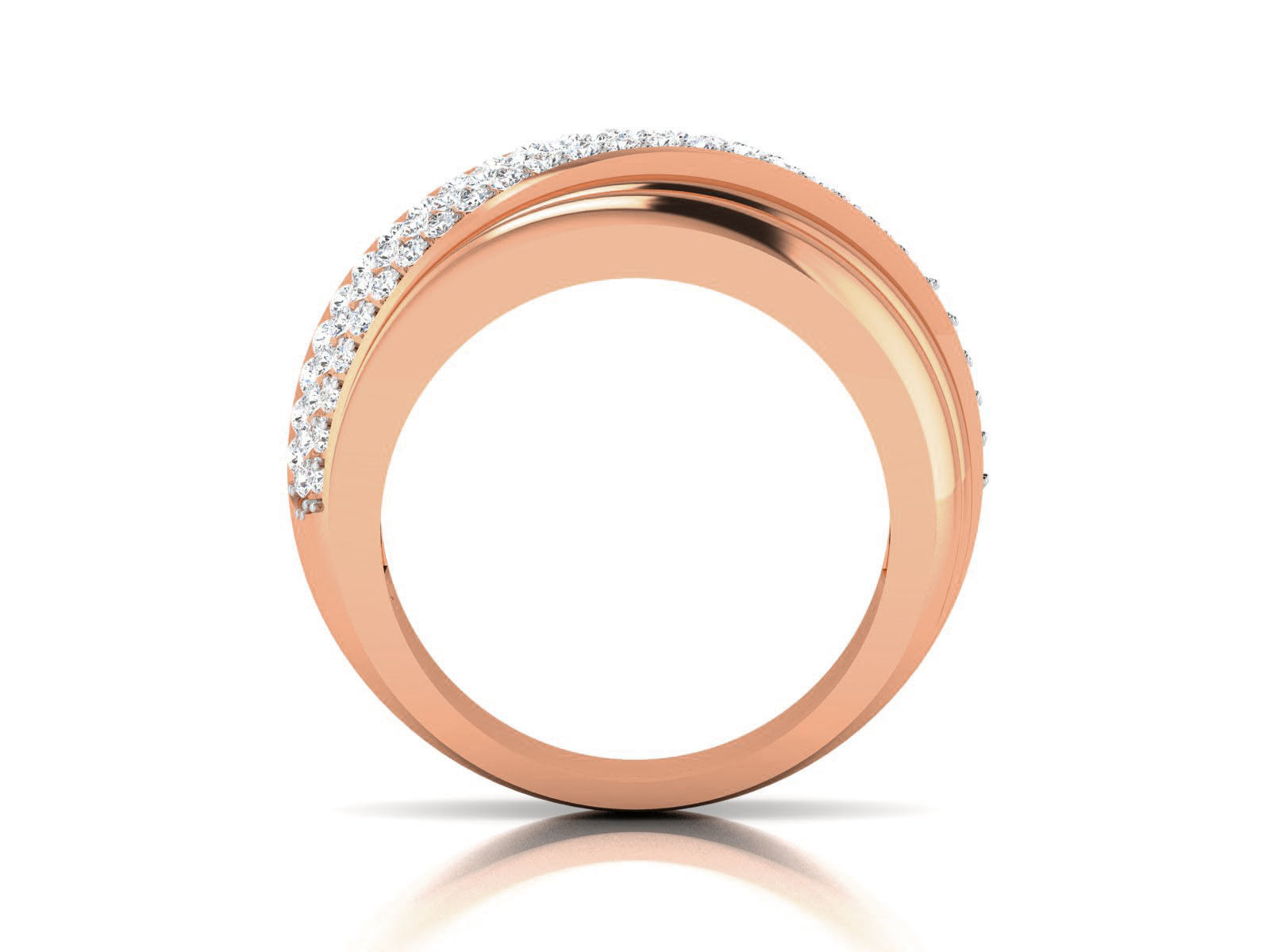 Diamond Band Ring 3dm render detail  3D print model_5