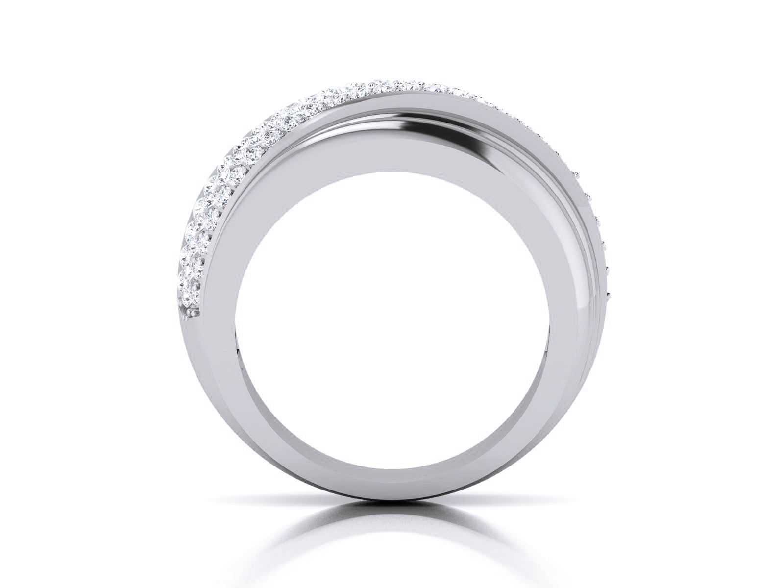 Diamond Band Ring 3dm render detail  3D print model_7