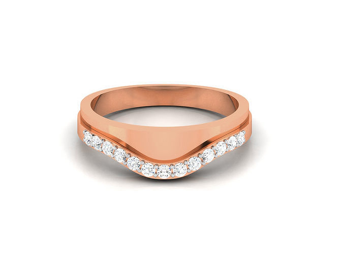 Diamond Band Ring 3dm render detail  3D print model