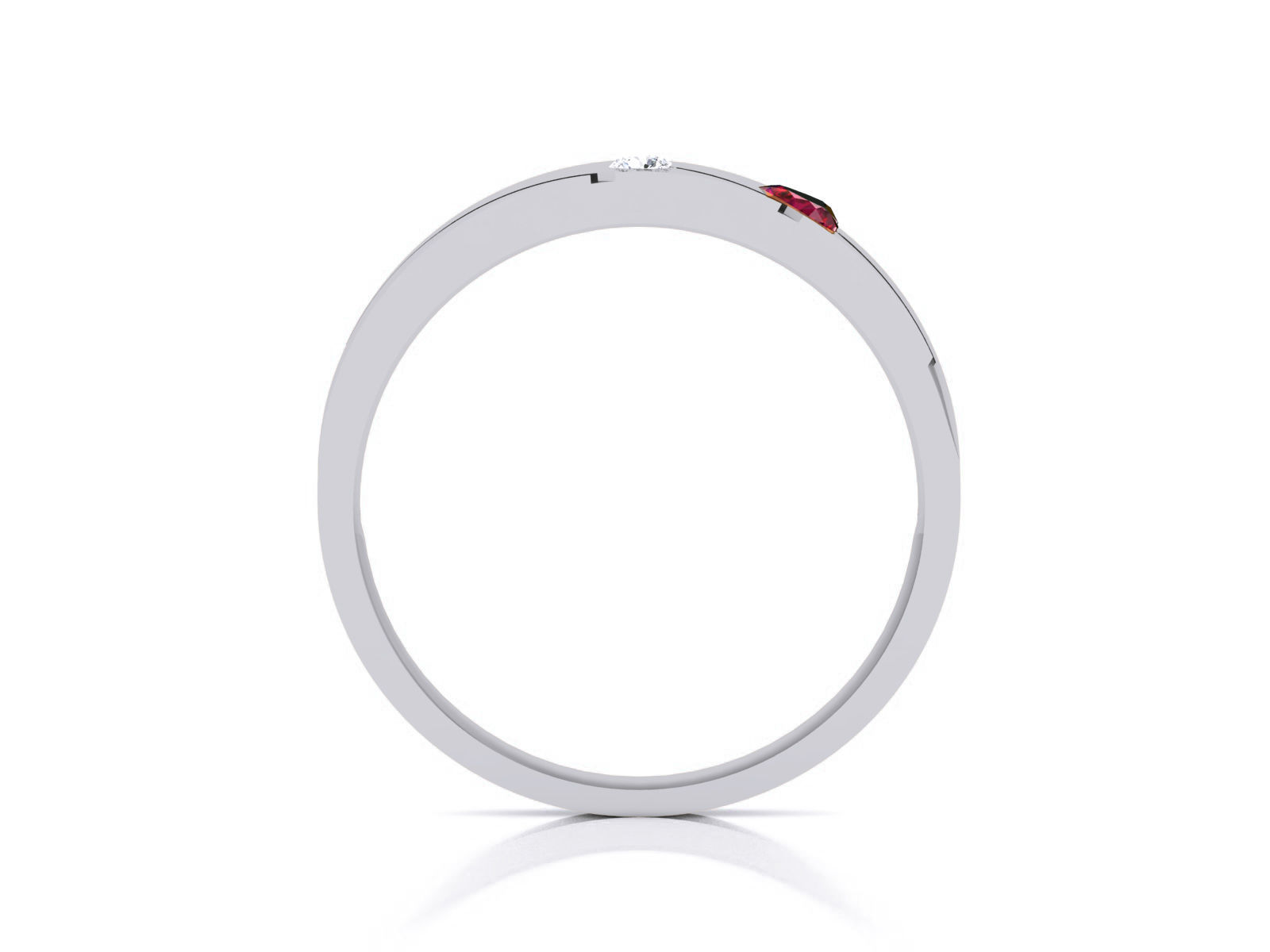 Diamond Band Ring 3dm render detail  3D print model_6