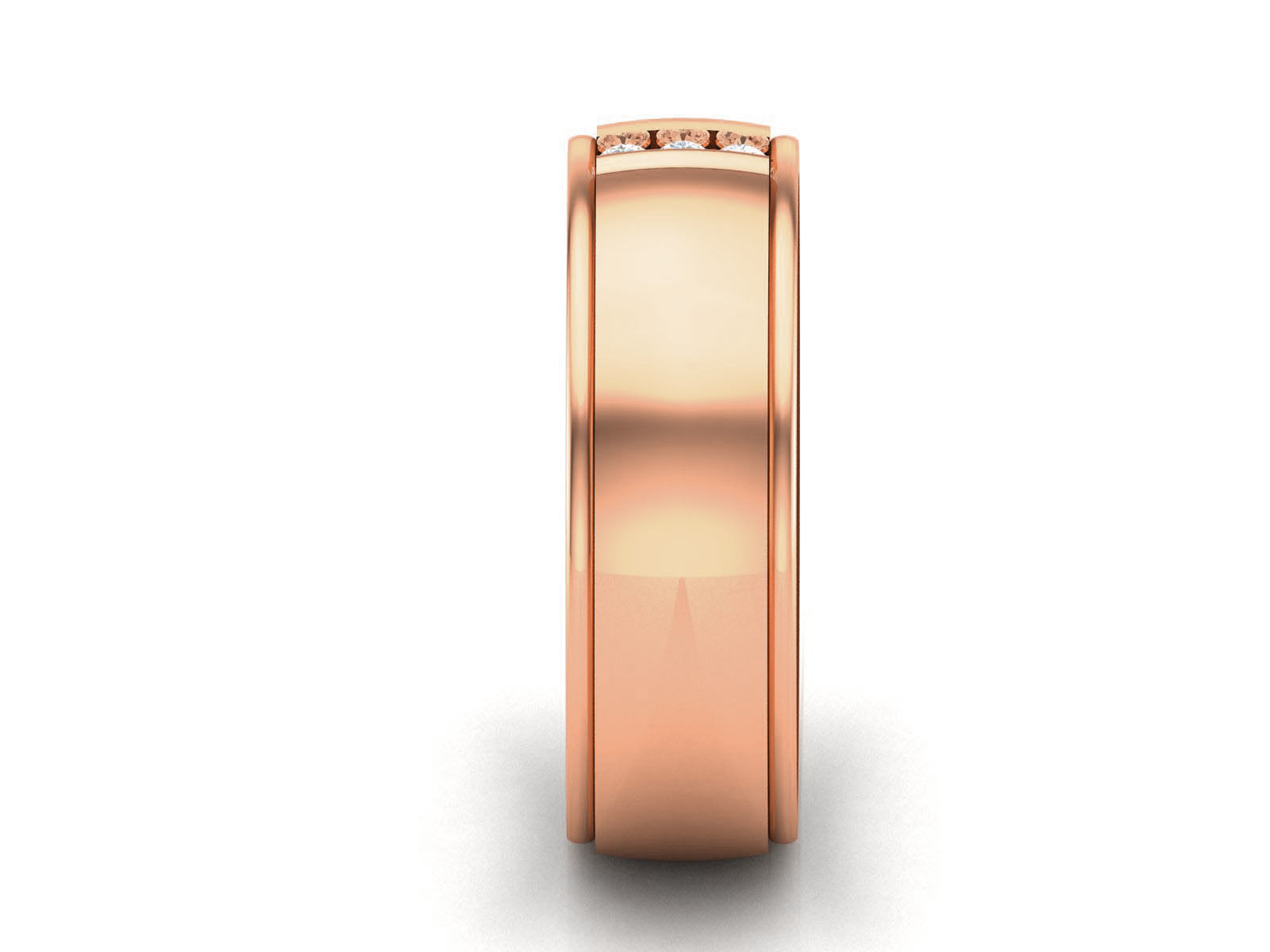 Diamond Band Ring 3dm render detail 3D print model_10