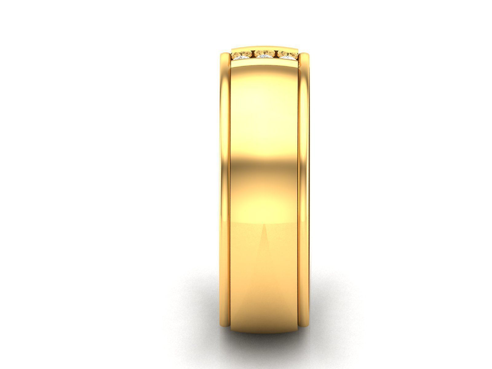 Diamond Band Ring 3dm render detail 3D print model_9