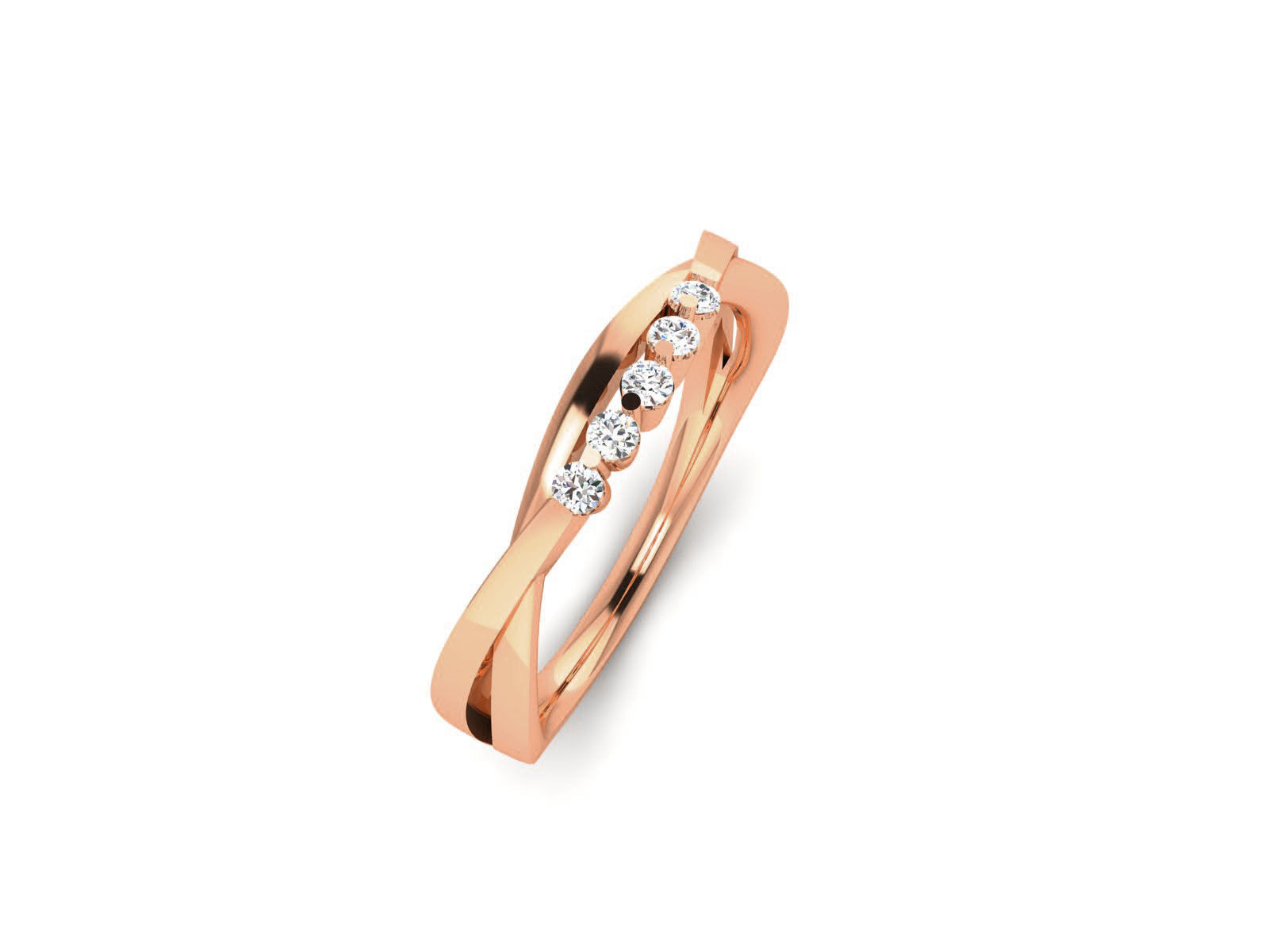 Diamond Band Ring 3dm render detail  3D print model_4