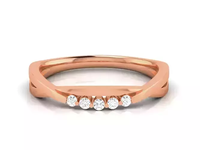 Diamond Band Ring 3dm render detail 