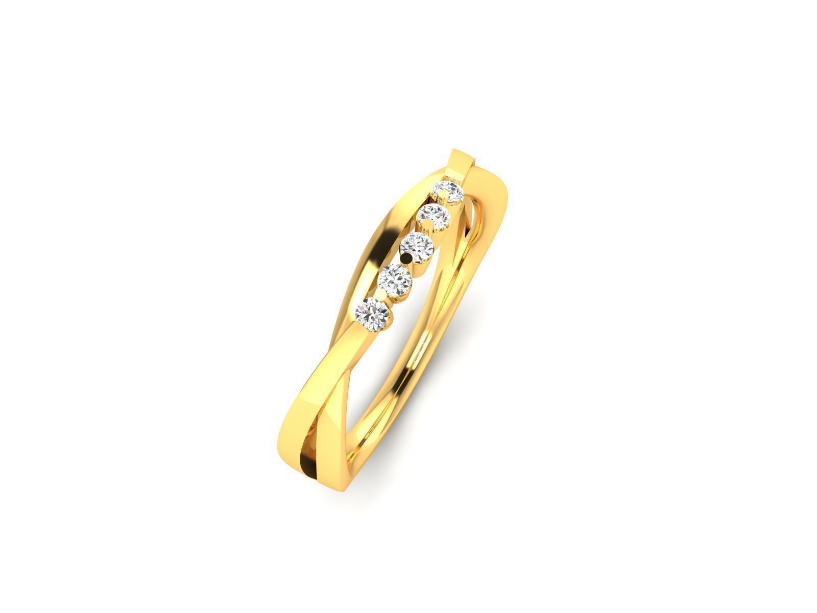 Diamond Band Ring 3dm render detail  3D print model_6