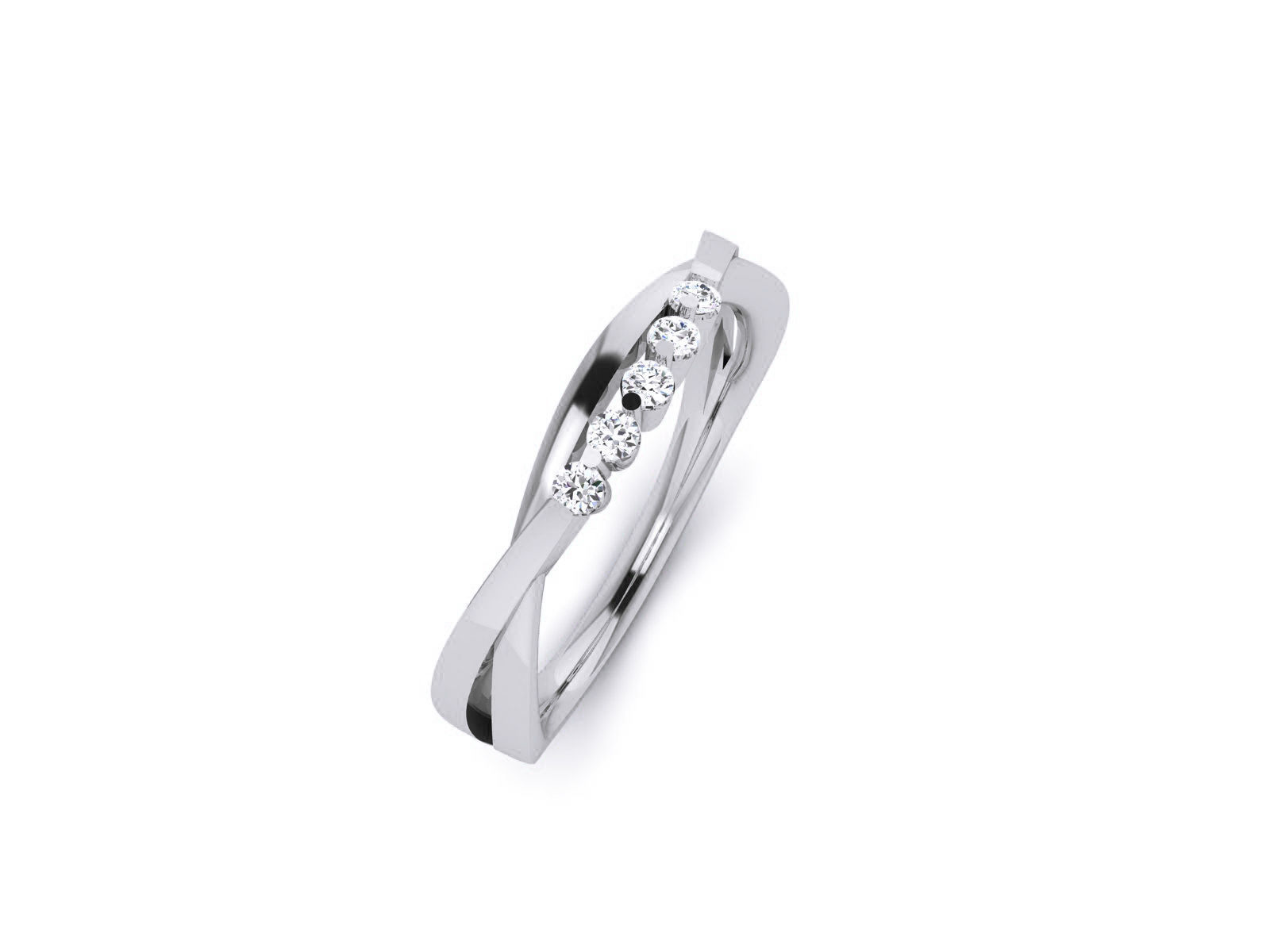 Diamond Band Ring 3dm render detail  3D print model_5