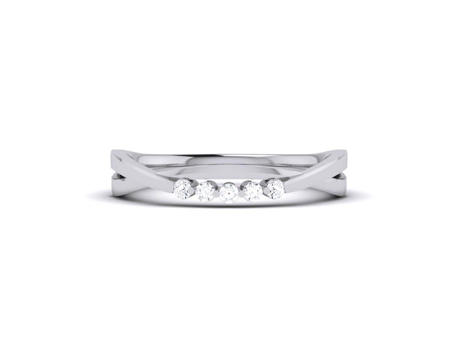 Diamond Band Ring 3dm render detail  3D print model_13
