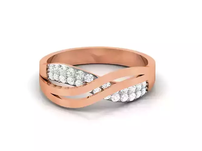Diamond Band Ring 3dm render detail 